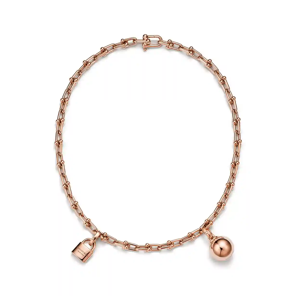 Tiffany HardWear: Small Single Wrap Necklace in Rose Gold