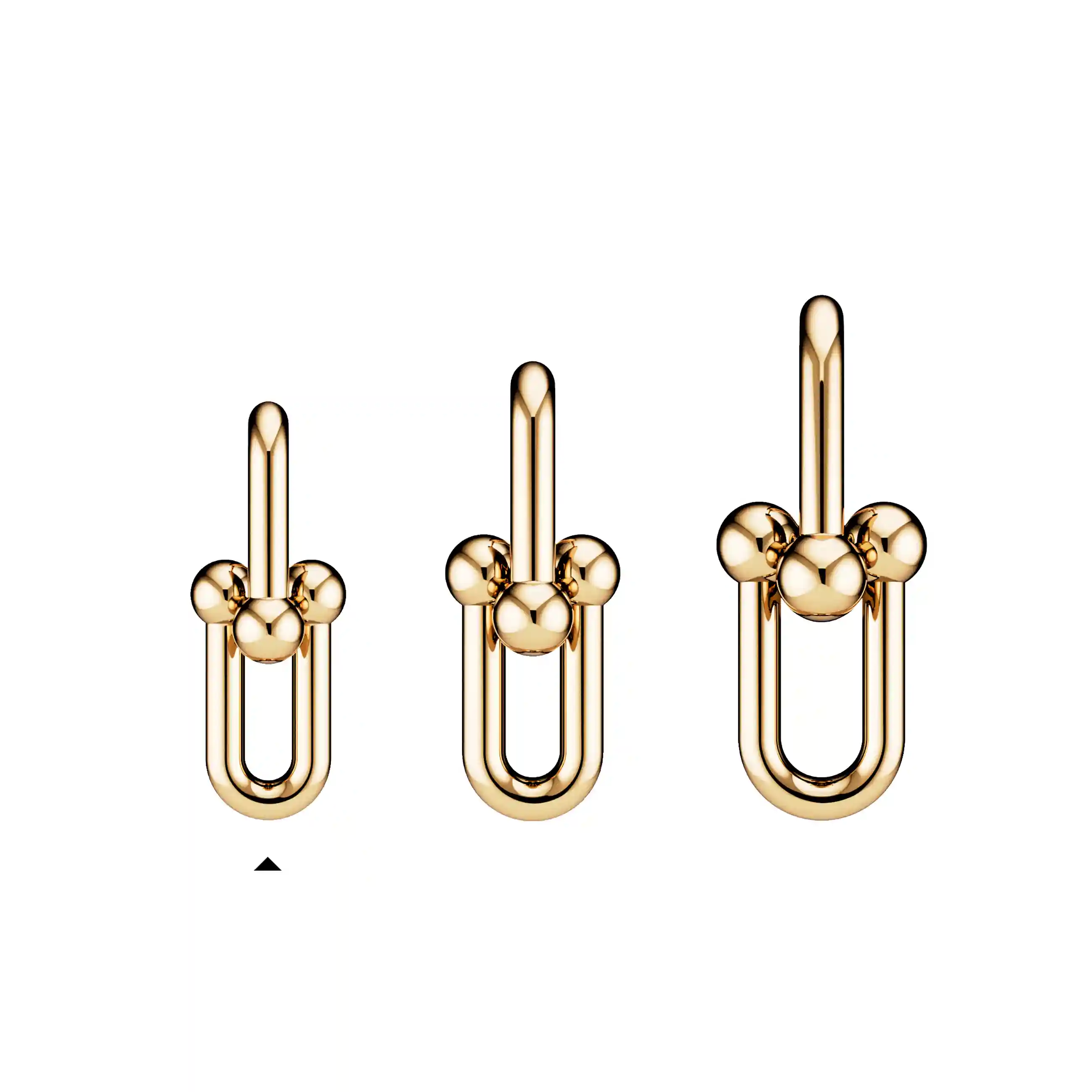 Tiffany HardWear: Medium Link Earrings in Yellow Gold