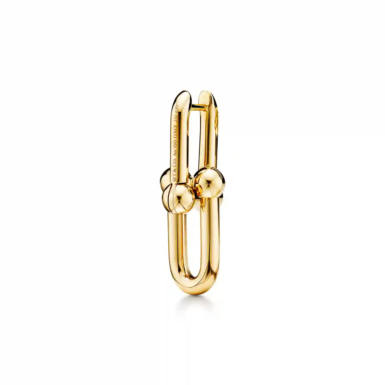 Tiffany HardWear: Medium Link Earrings in Yellow Gold