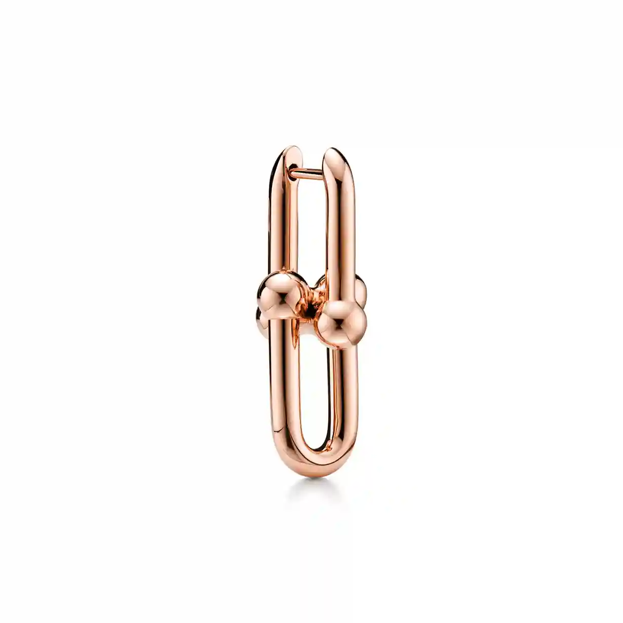 Tiffany HardWear: Medium Link Earrings in Rose Gold