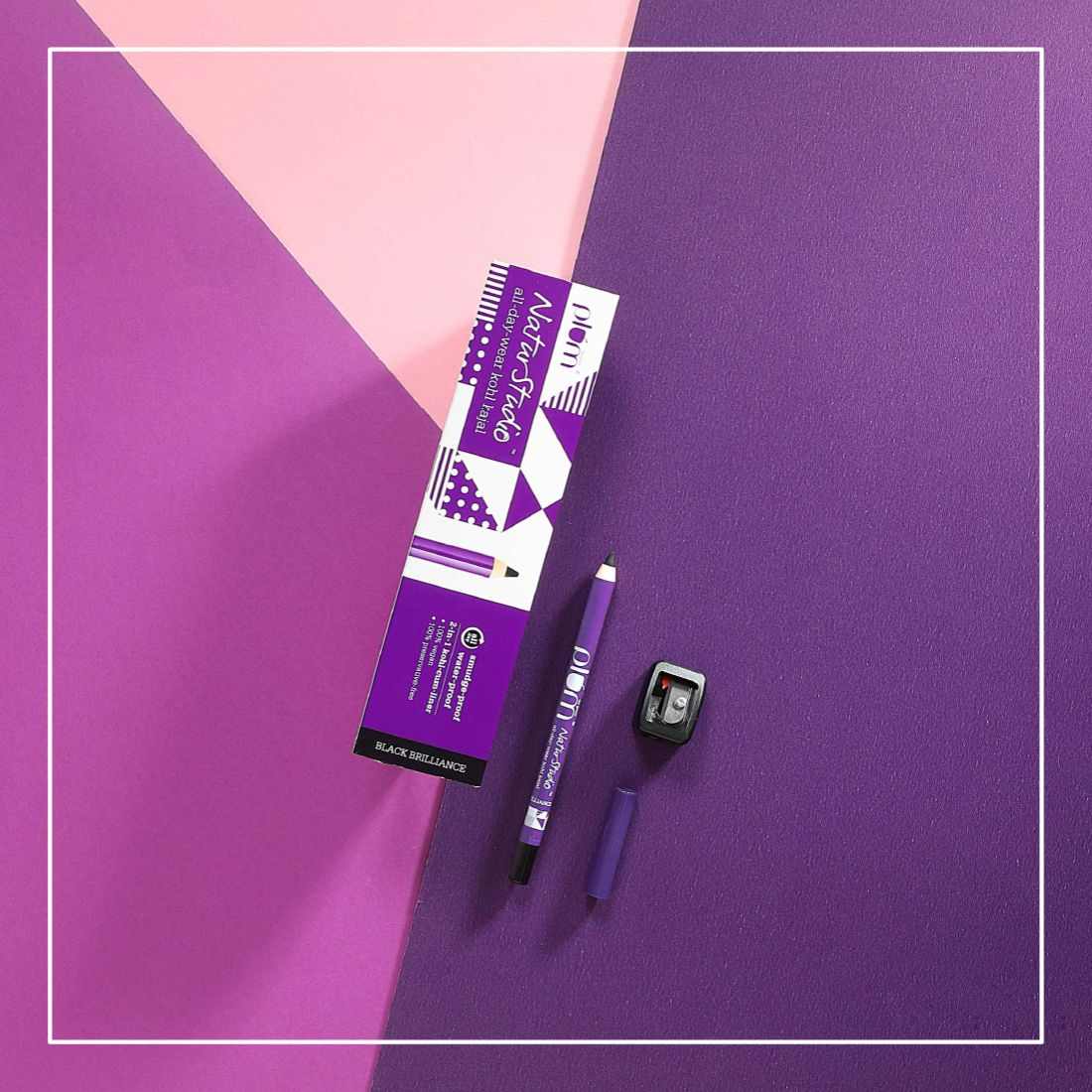 Plum NaturStudio All-Day-Wear Kohl Kajal Black Brilliance with FREE SHARPENER