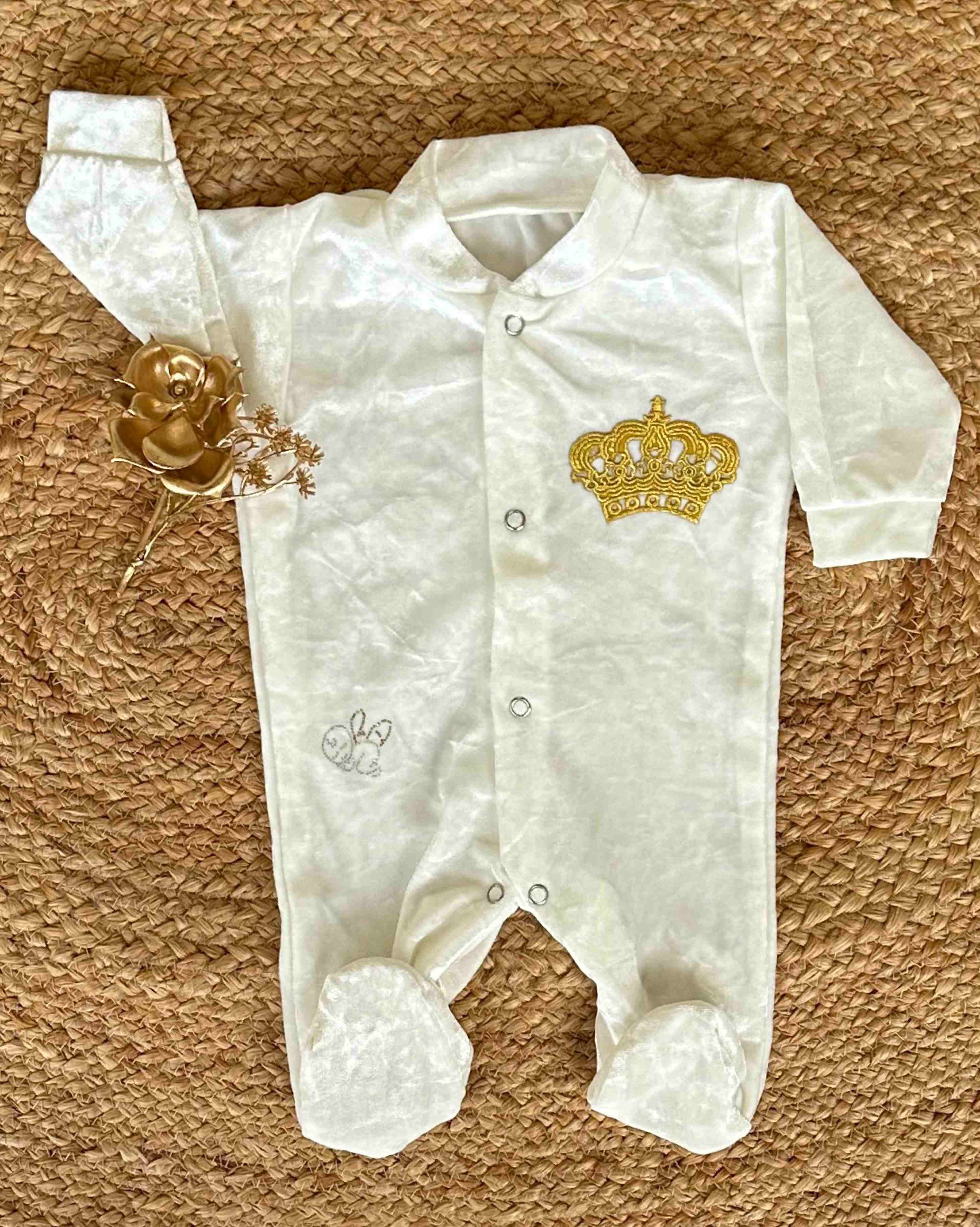 FROSSED KISSED WHITE ROMPER SET