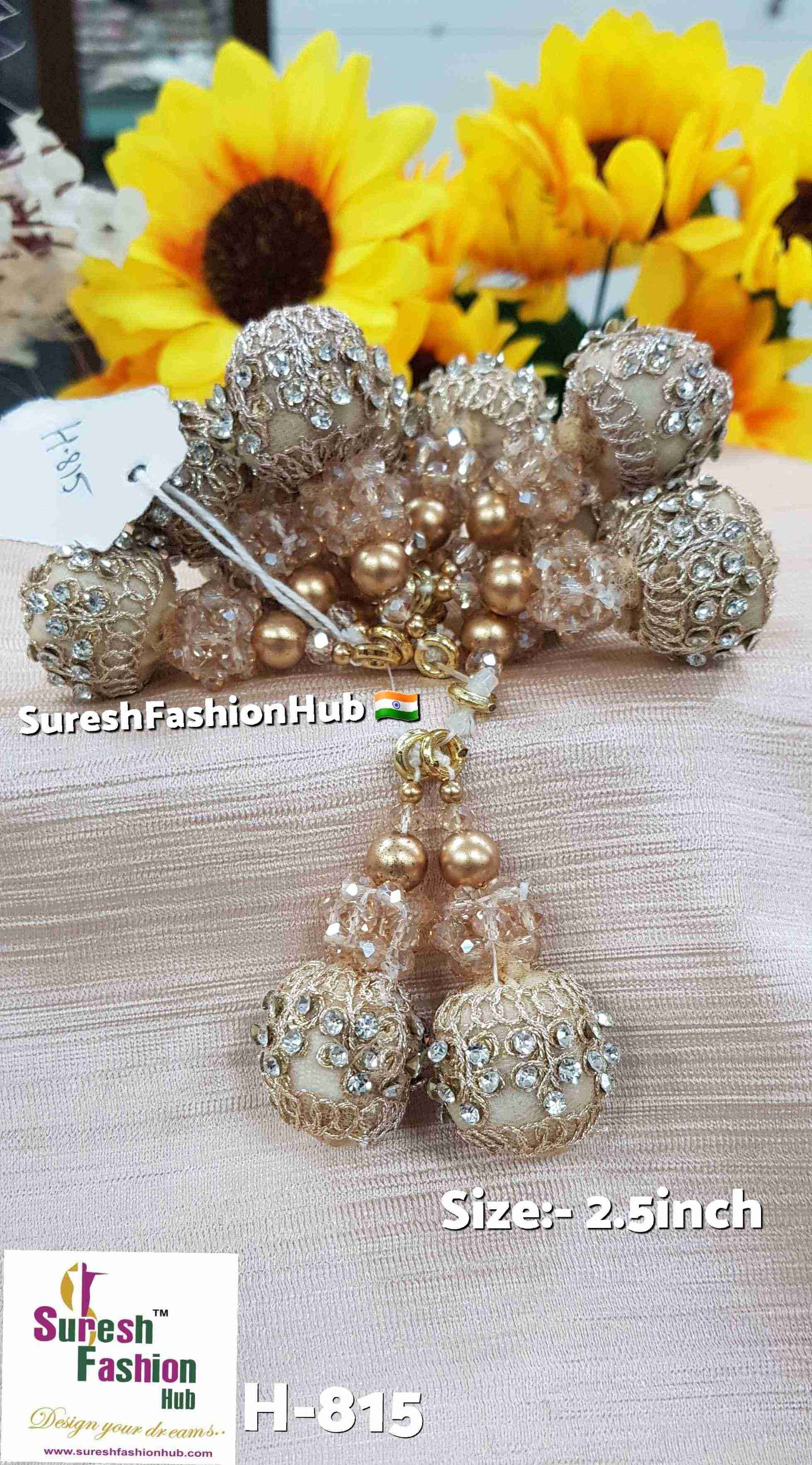Golden Diamond Beige Tassels