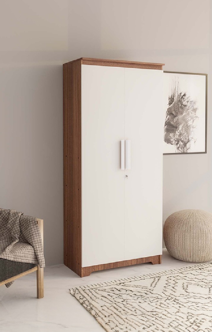 Amber 2 Door Wardrobe - Leon Teak