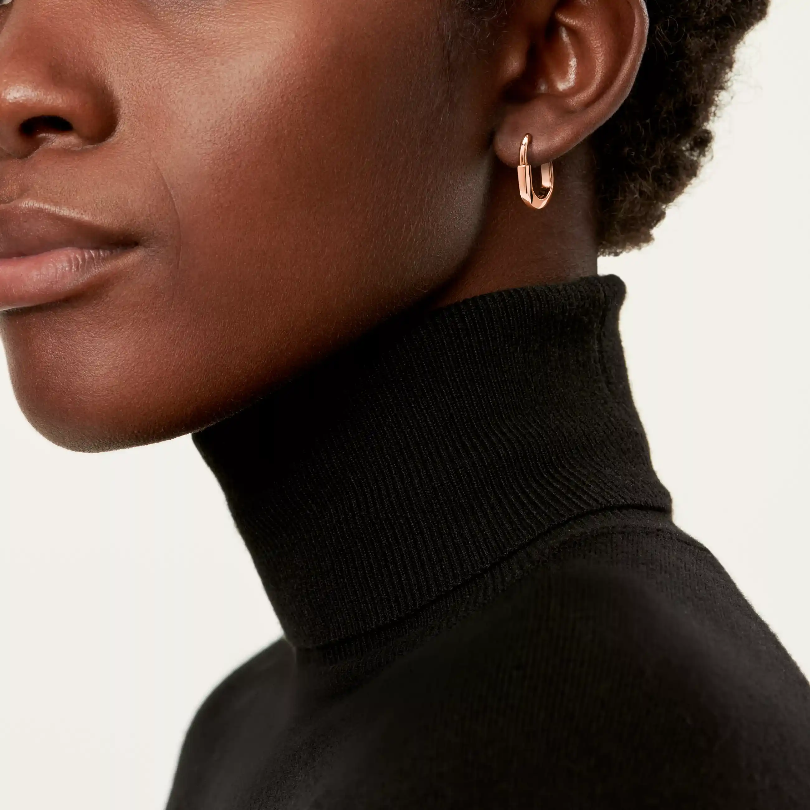 Tiffany Lock: Small Earrings in Rose Gold