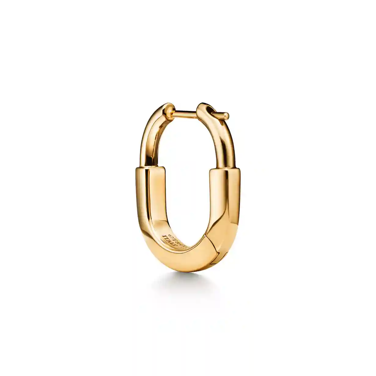 Tiffany Lock: Small Earrings in Yellow Gold