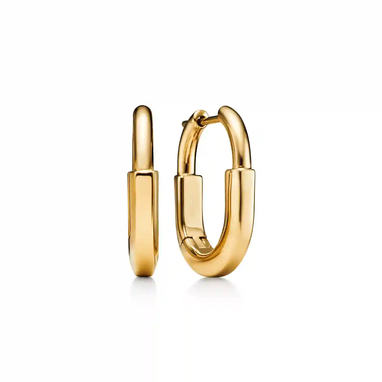 Tiffany Lock: Small Earrings in Yellow Gold