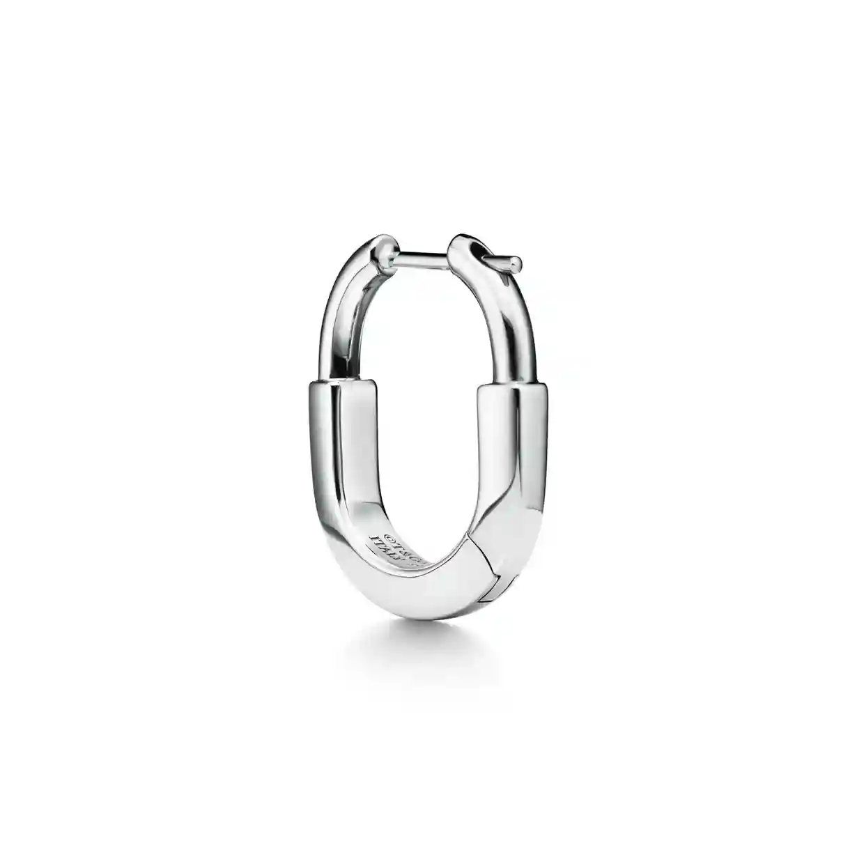 Tiffany Lock: Small Earrings in White Gold