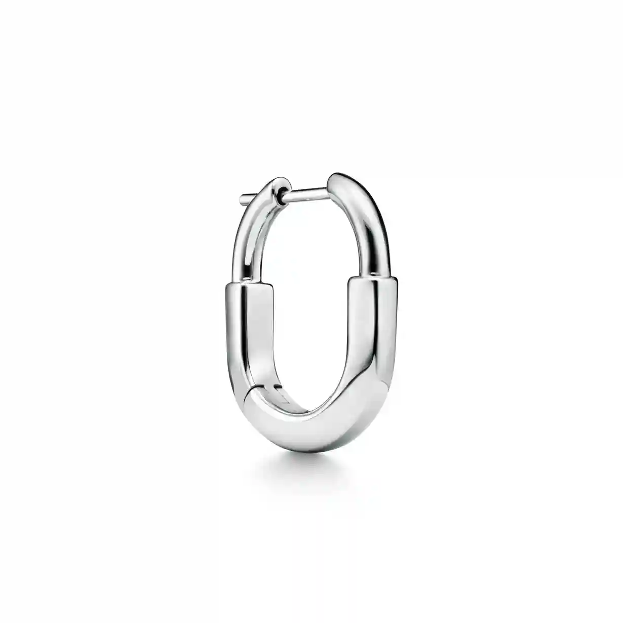 Tiffany Lock: Small Earrings in White Gold
