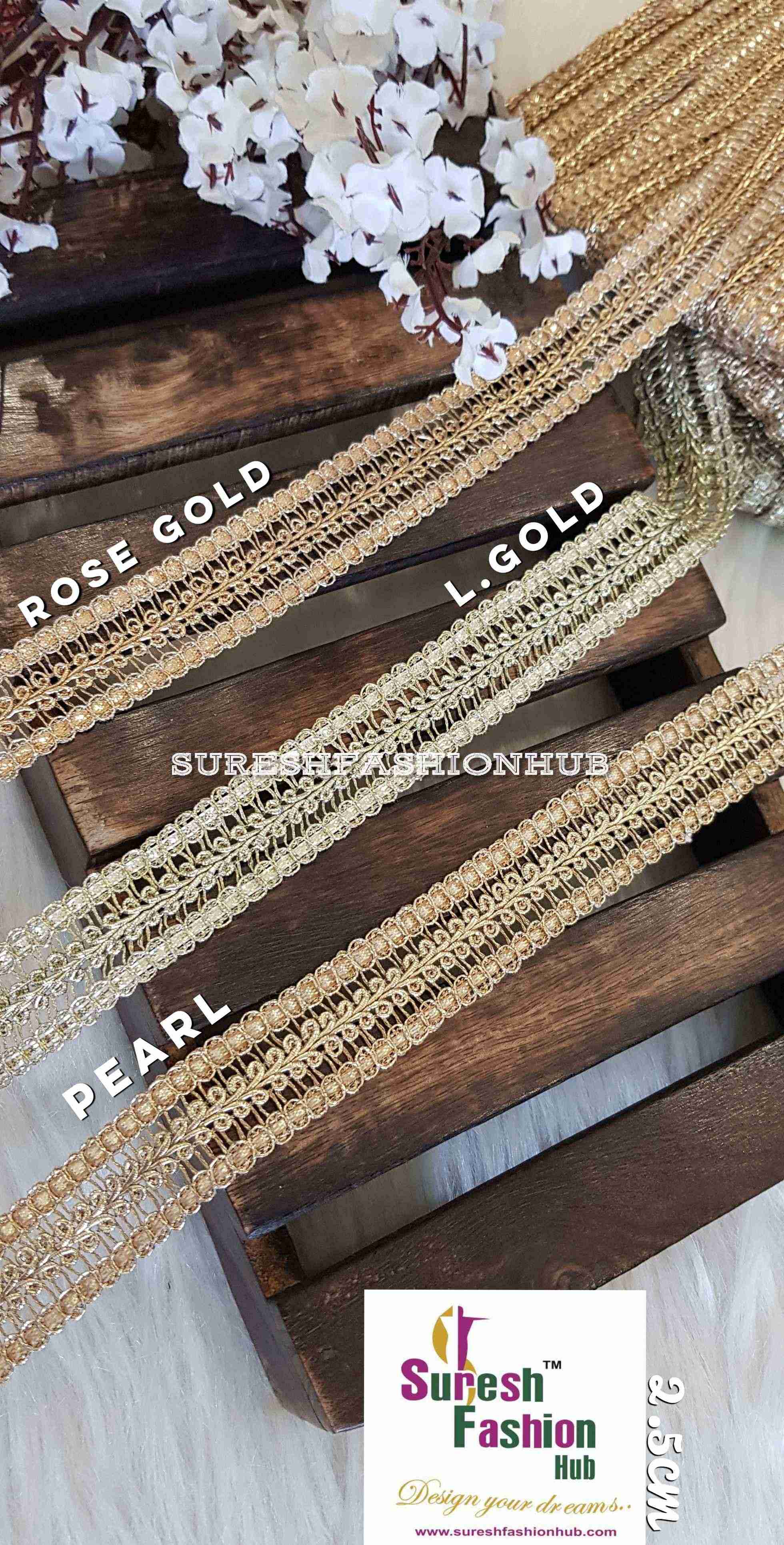 Very Intricate Rose Gold Color Designer Trim