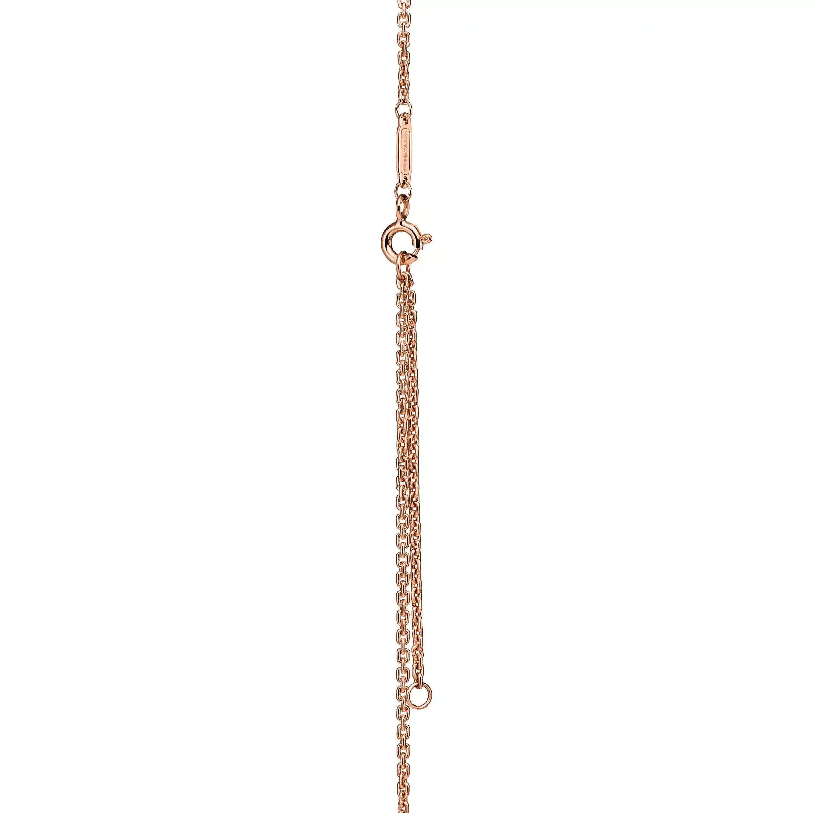 Tiffany HardWear: Double Link Pendant in Rose Gold with Diamonds