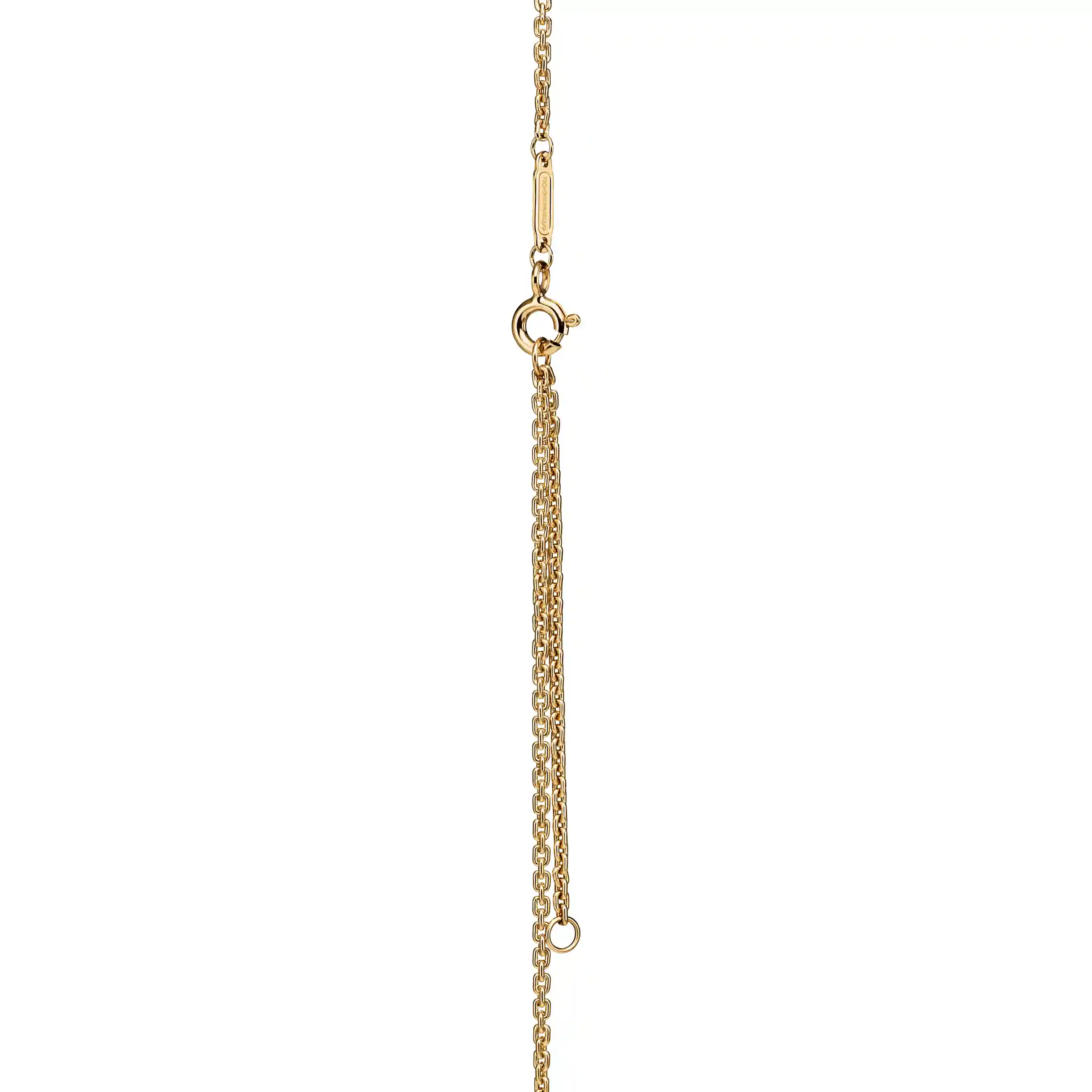 Tiffany HardWear: Double Link Pendant in Yellow Gold with Diamonds