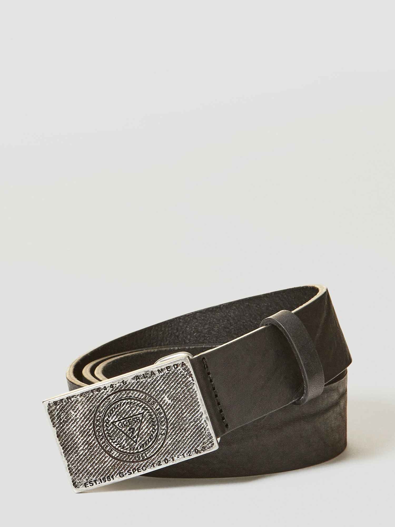 Men Brown Solid Leather Belt