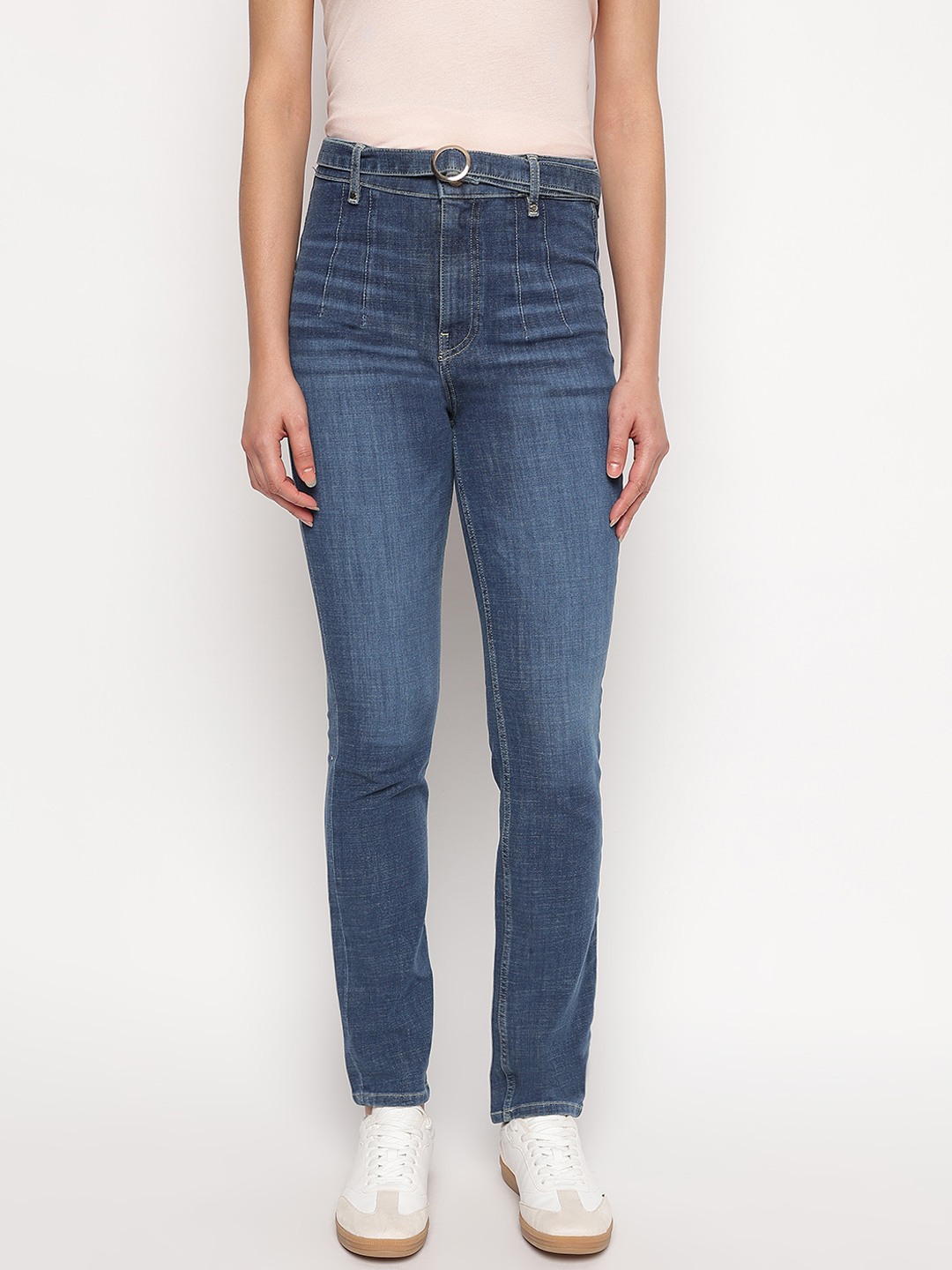 Blue Solid Slim Fit Britt Jeans