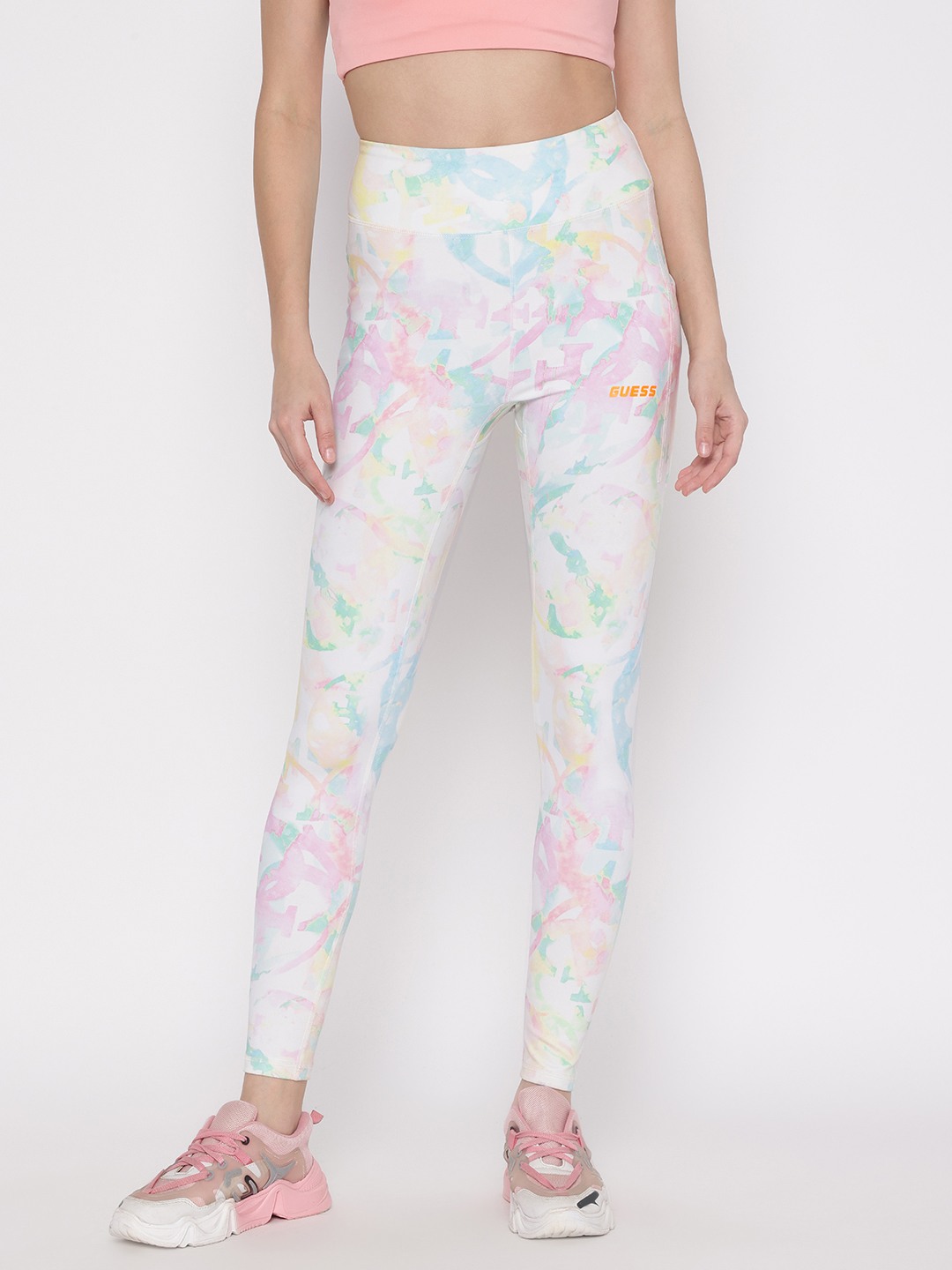 White Printed Legging