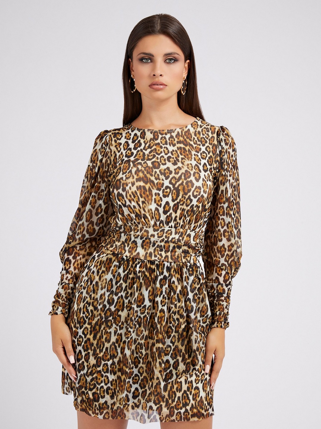 Multi Polyester Blend Printed A-Line Dress