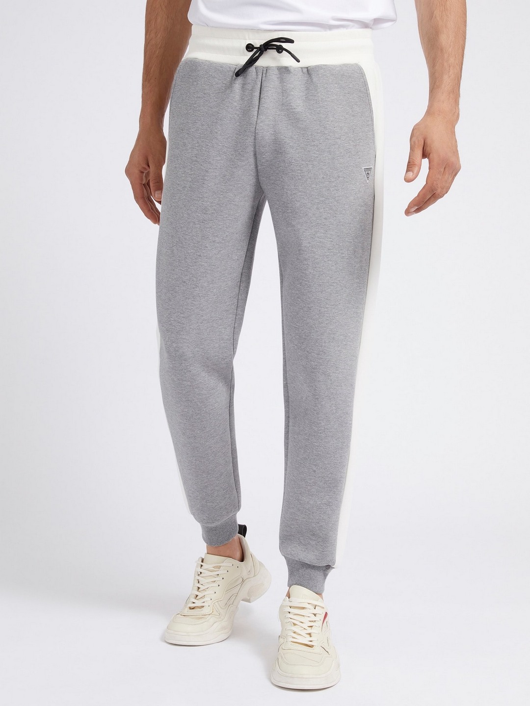 Grey Solid Mid-Rise Regular Fit Jogger Pant