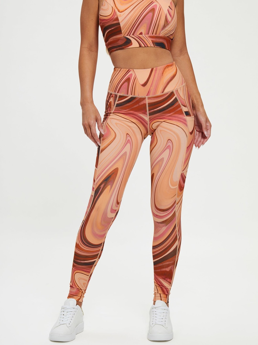 Multi Polyester Blend Printed Leggings