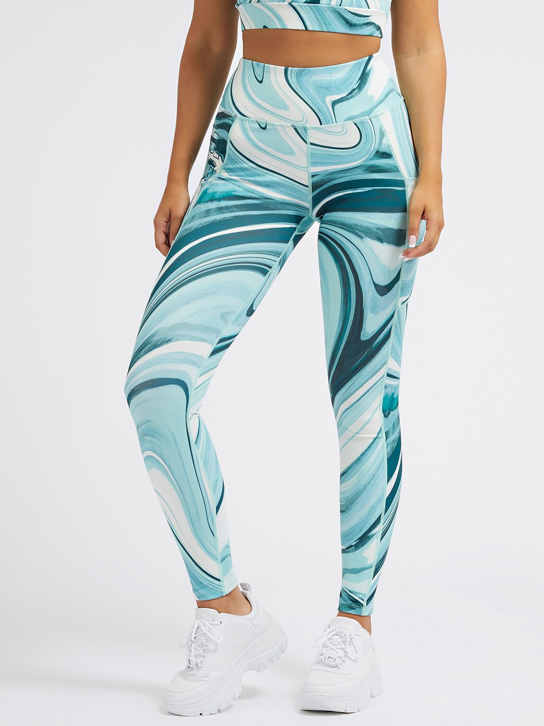 Multi Polyester Blend Printed Leggings
