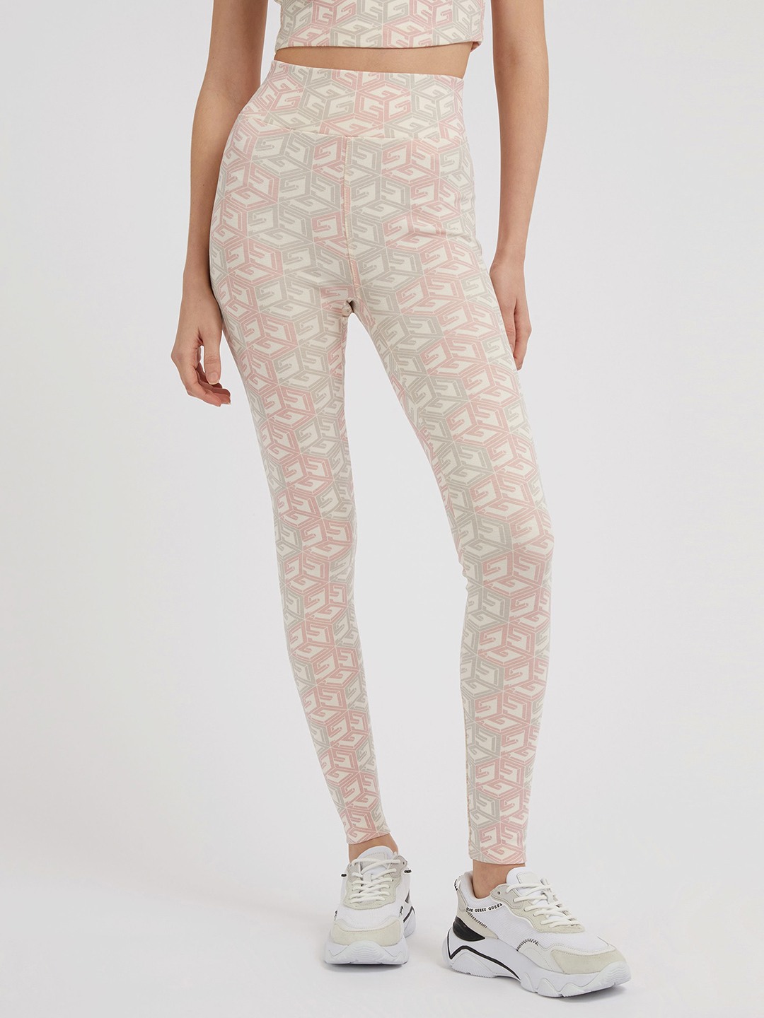 Guess Multi Cotton Blend Printed Leggings