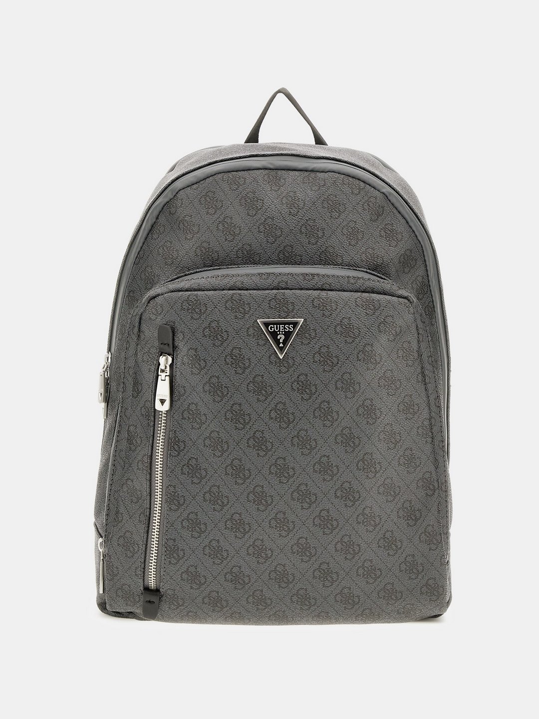 Grey Printed PU Backpack