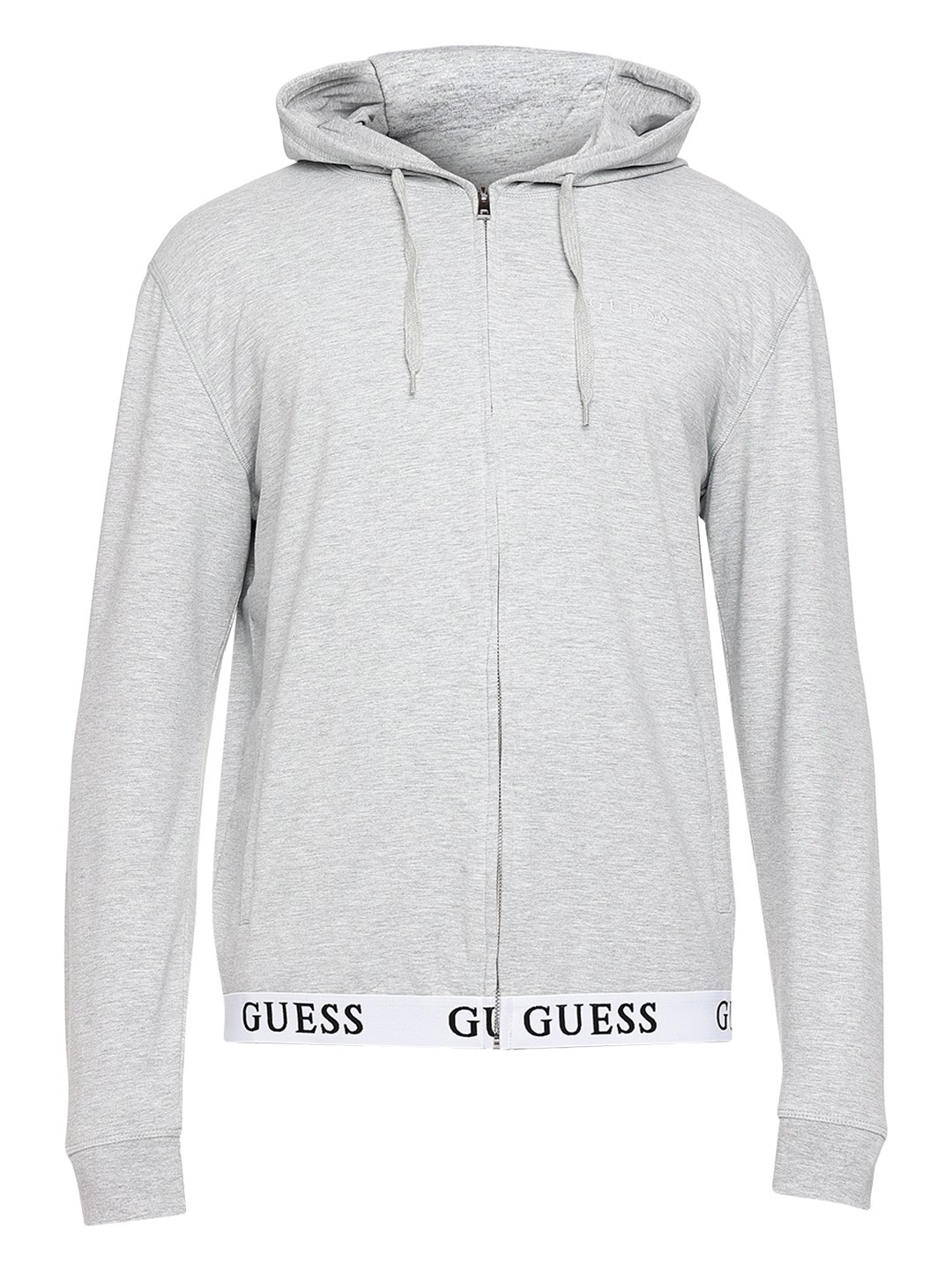 Grey Solid Hooded Neck Hoodie
