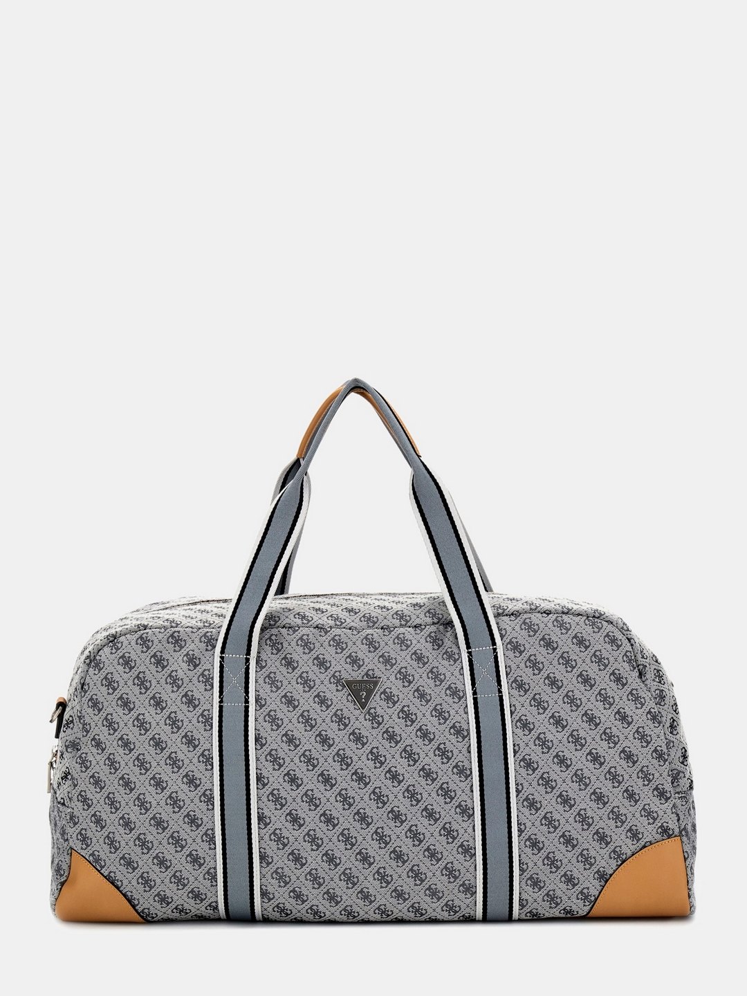 Grey Printed Polyester Weekender Bag