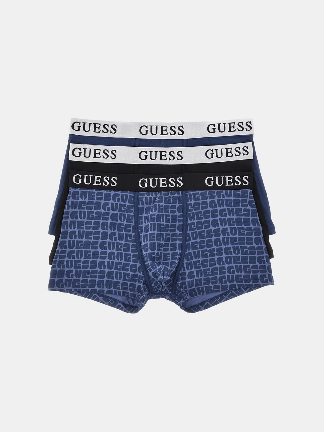 GUESS Pennant Blue Gummy G Men's Joe Boxer Trunk 3 Pa