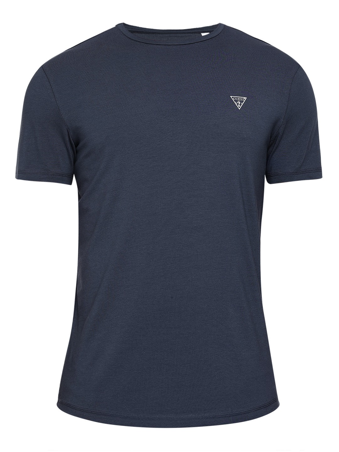 Blue Solid Crew Neck Caleb Hero T-Shirt