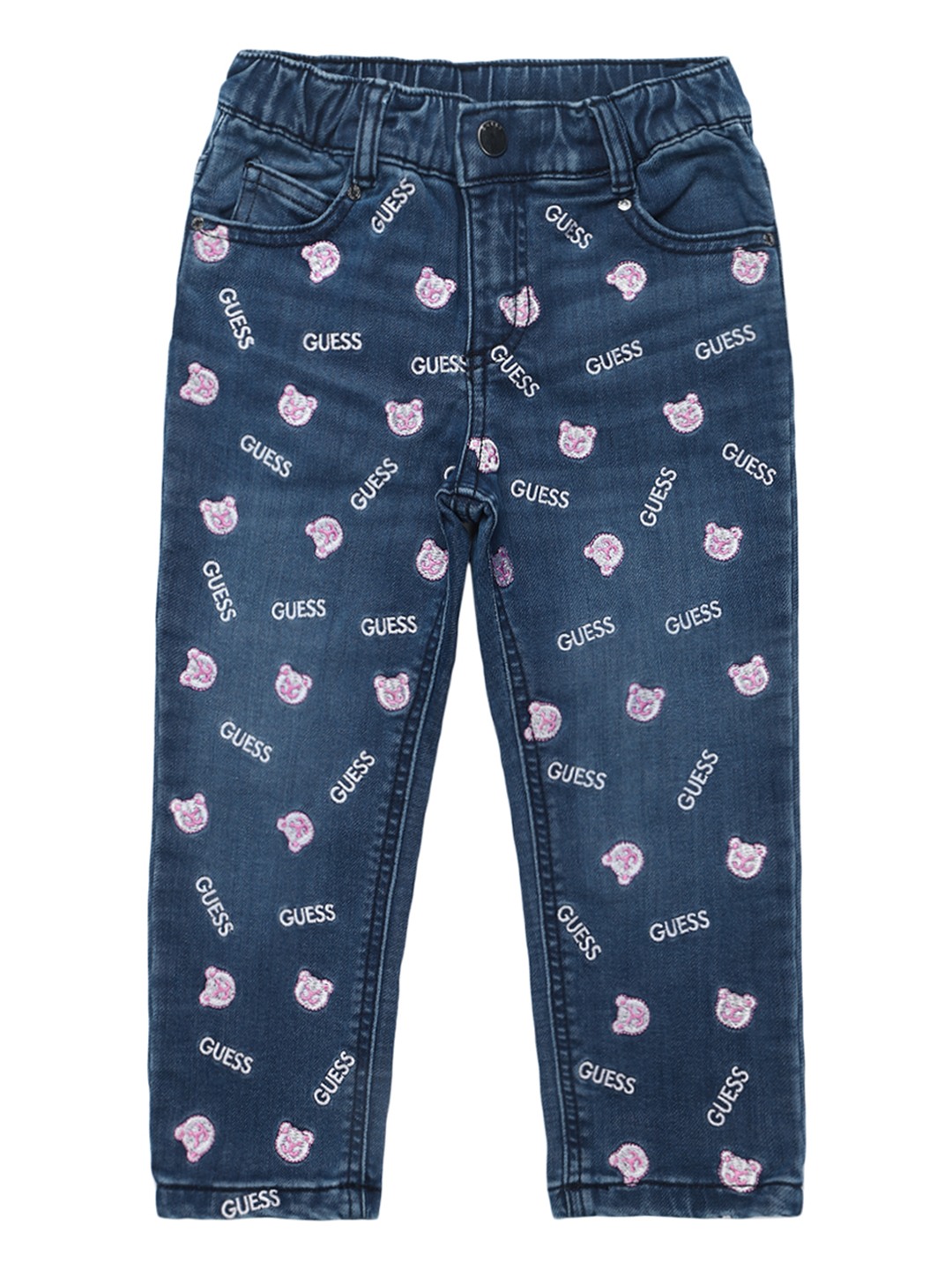 Blue Embroidered Jeans