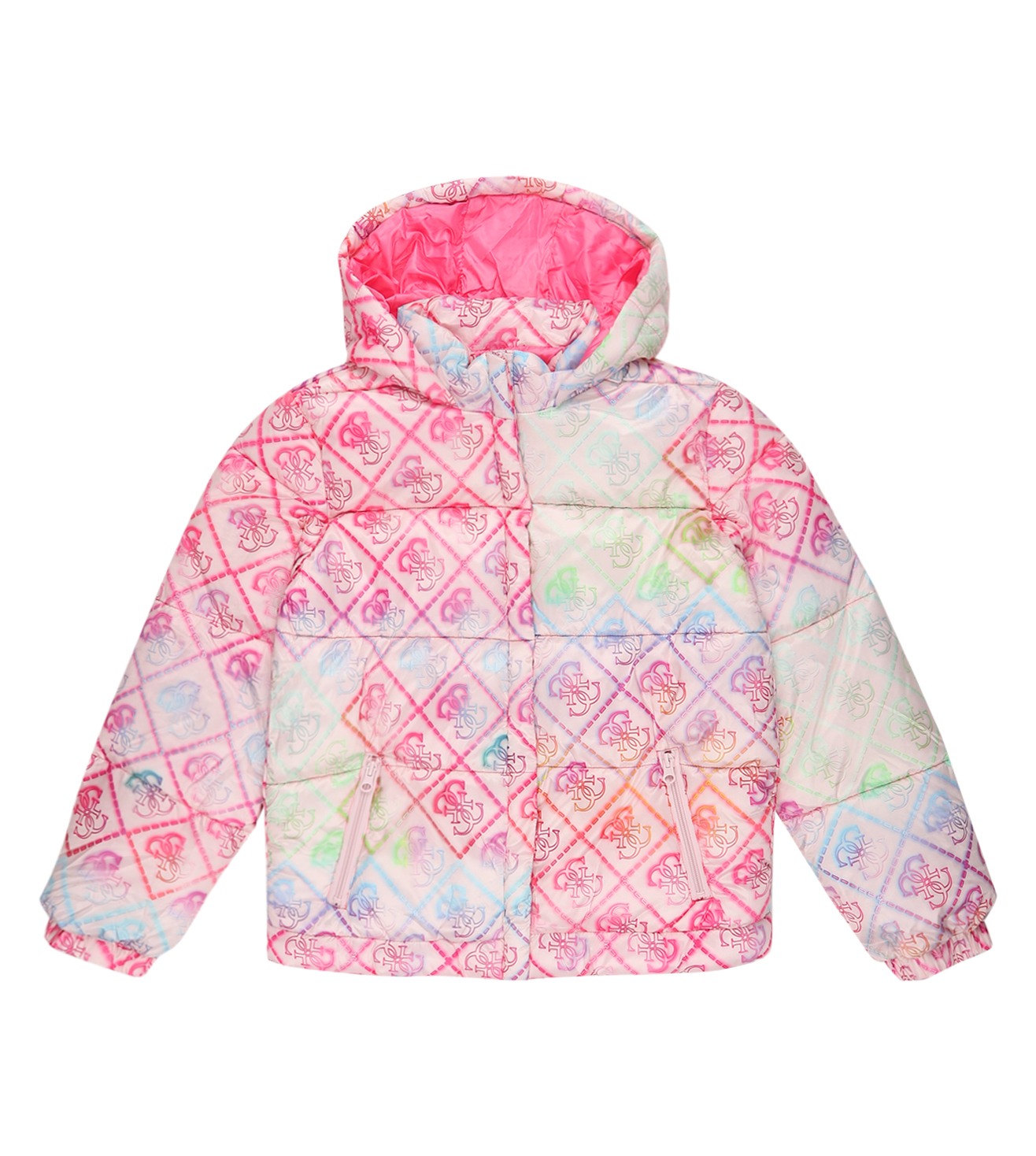 Multi Full Sleeves Printed Puffer Jacket