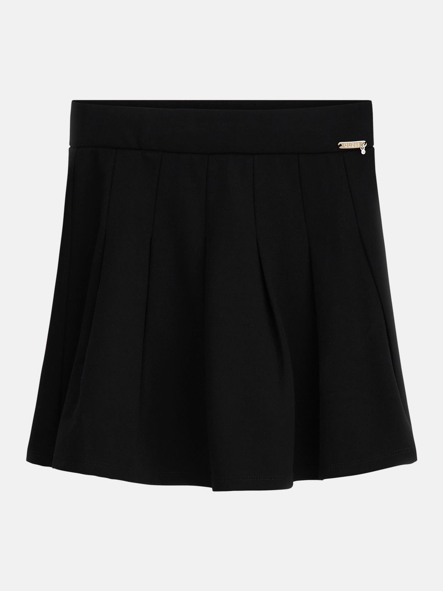 Black Solid A-Line Skirt