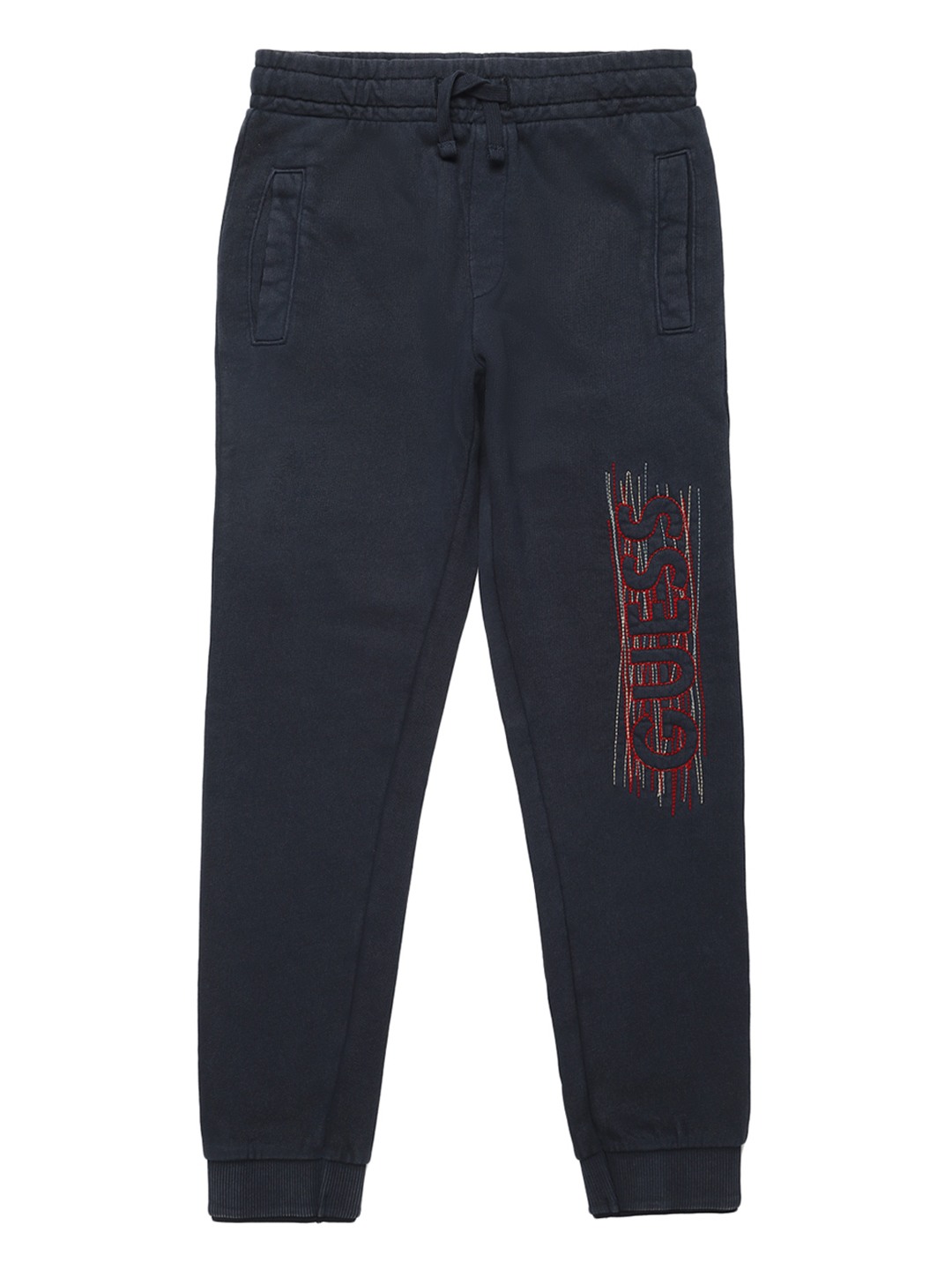 Blue Solid Joggers