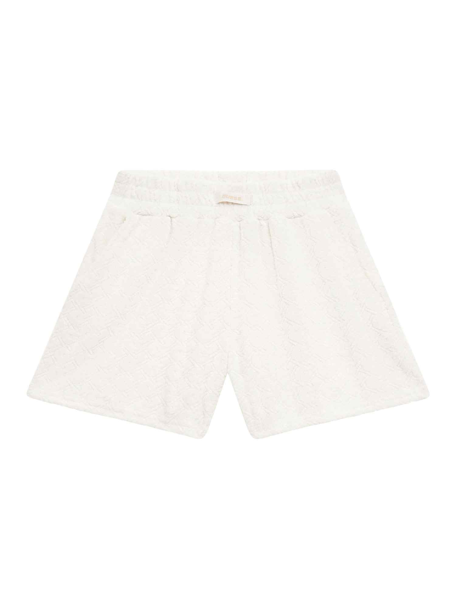 Cream Self Design Shorts