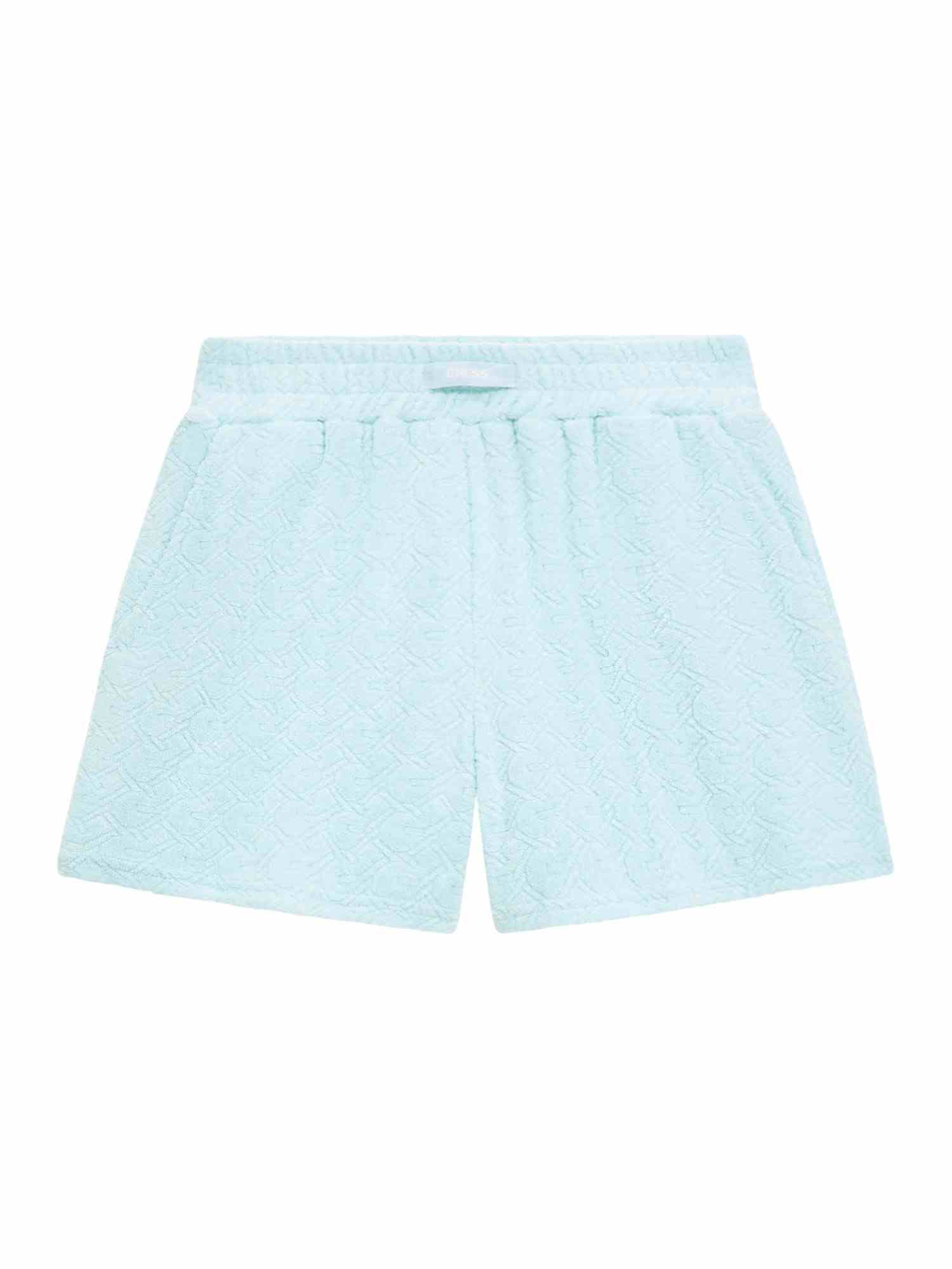 Blue Self Design Shorts