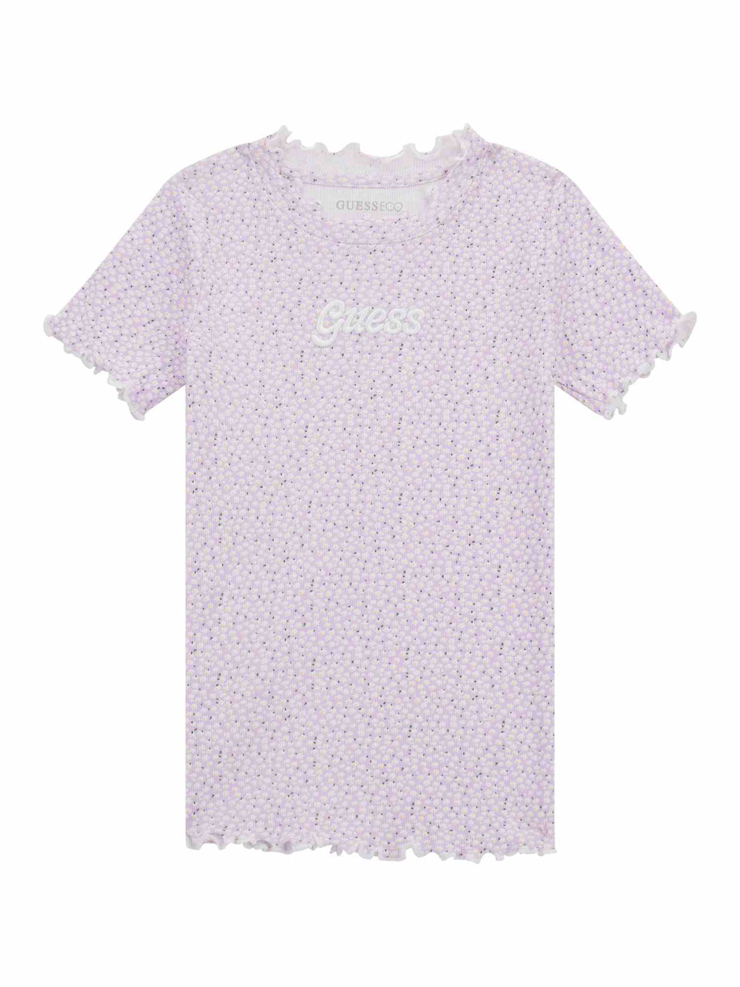 Purple Cotton Floral Girls T-Shirt