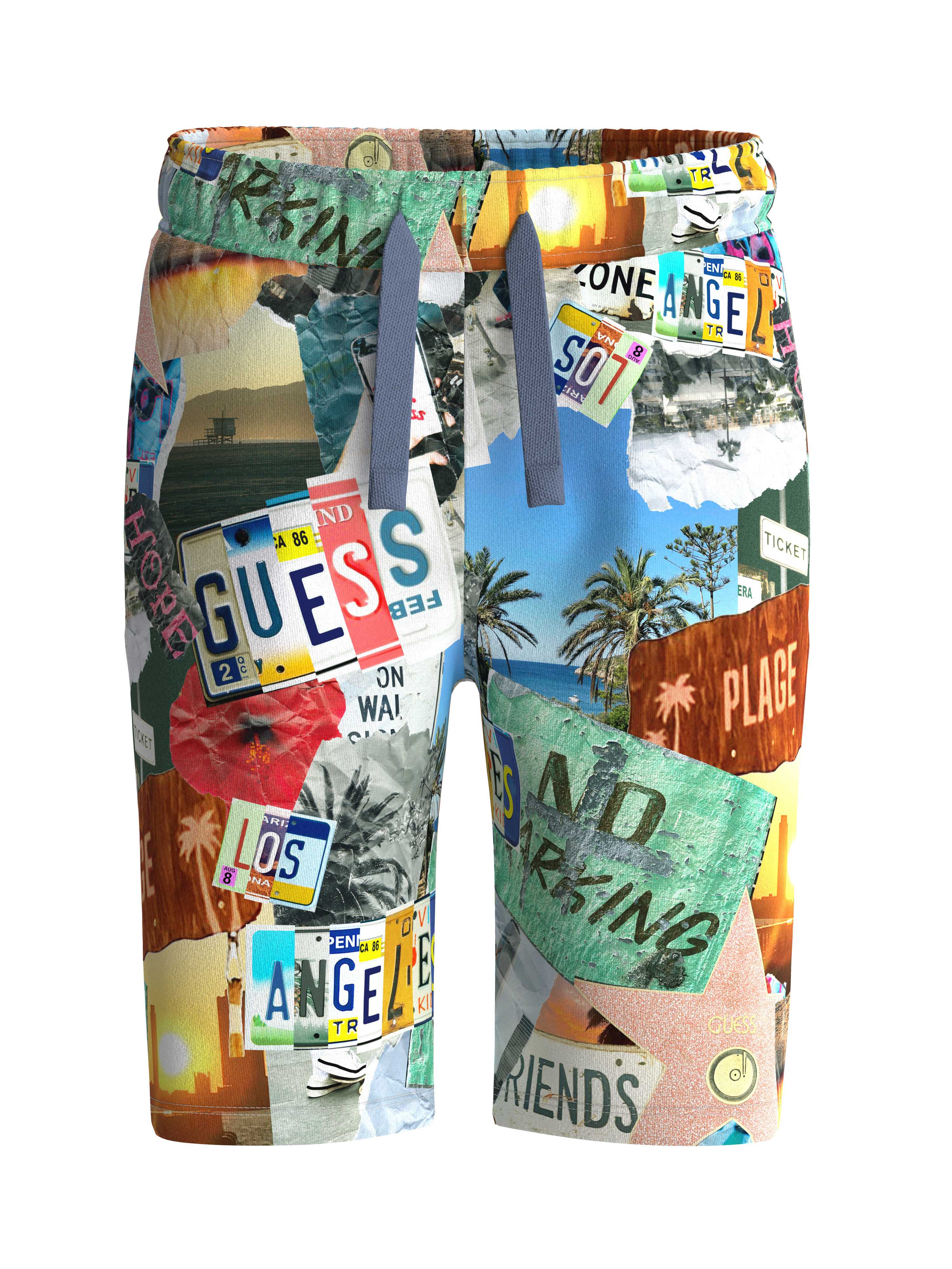 Multicolor Cotton Tropical Boys Active Shorts