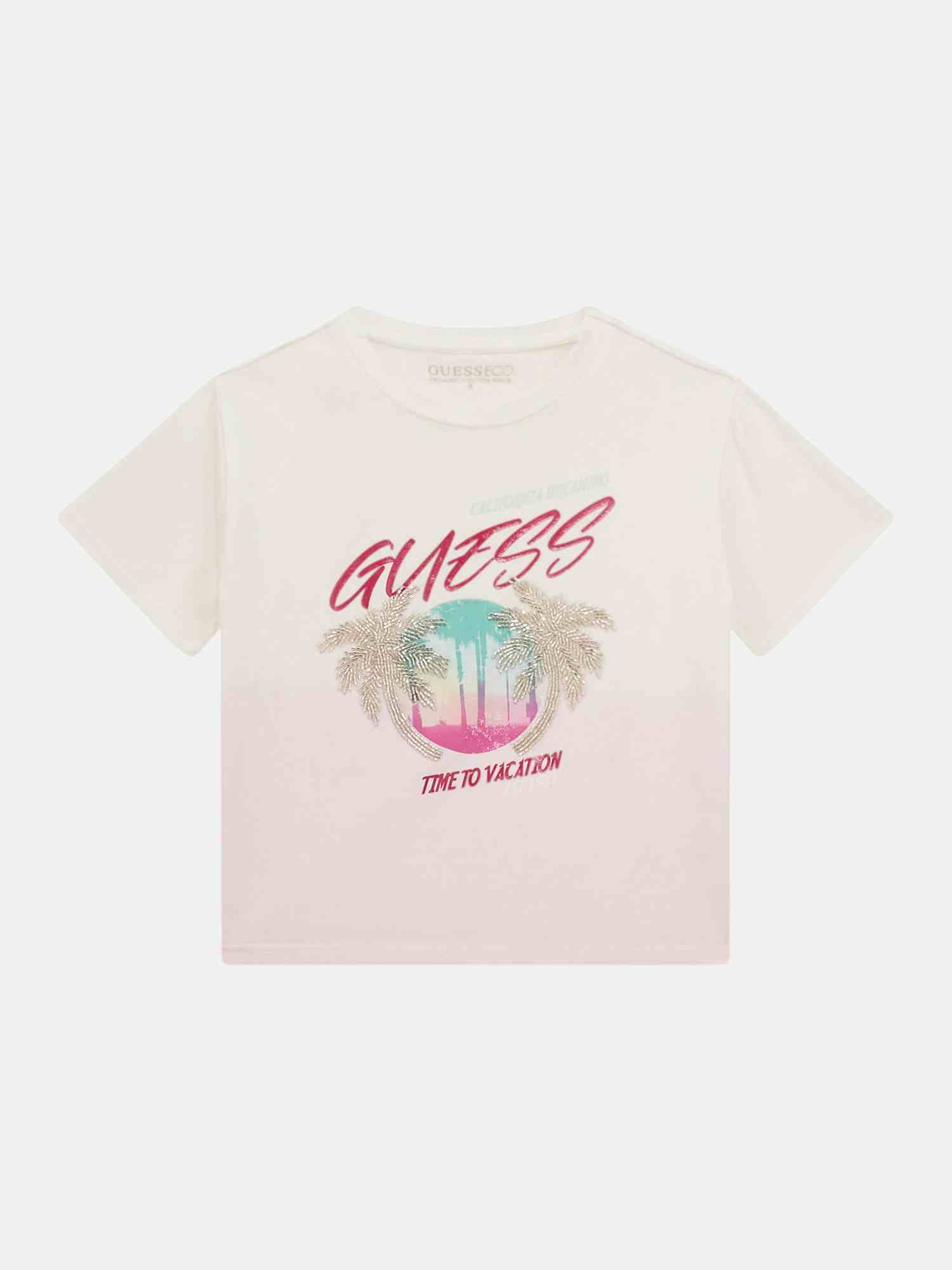 Pink Round Neck Short Sleeves Dyed T-Shirt