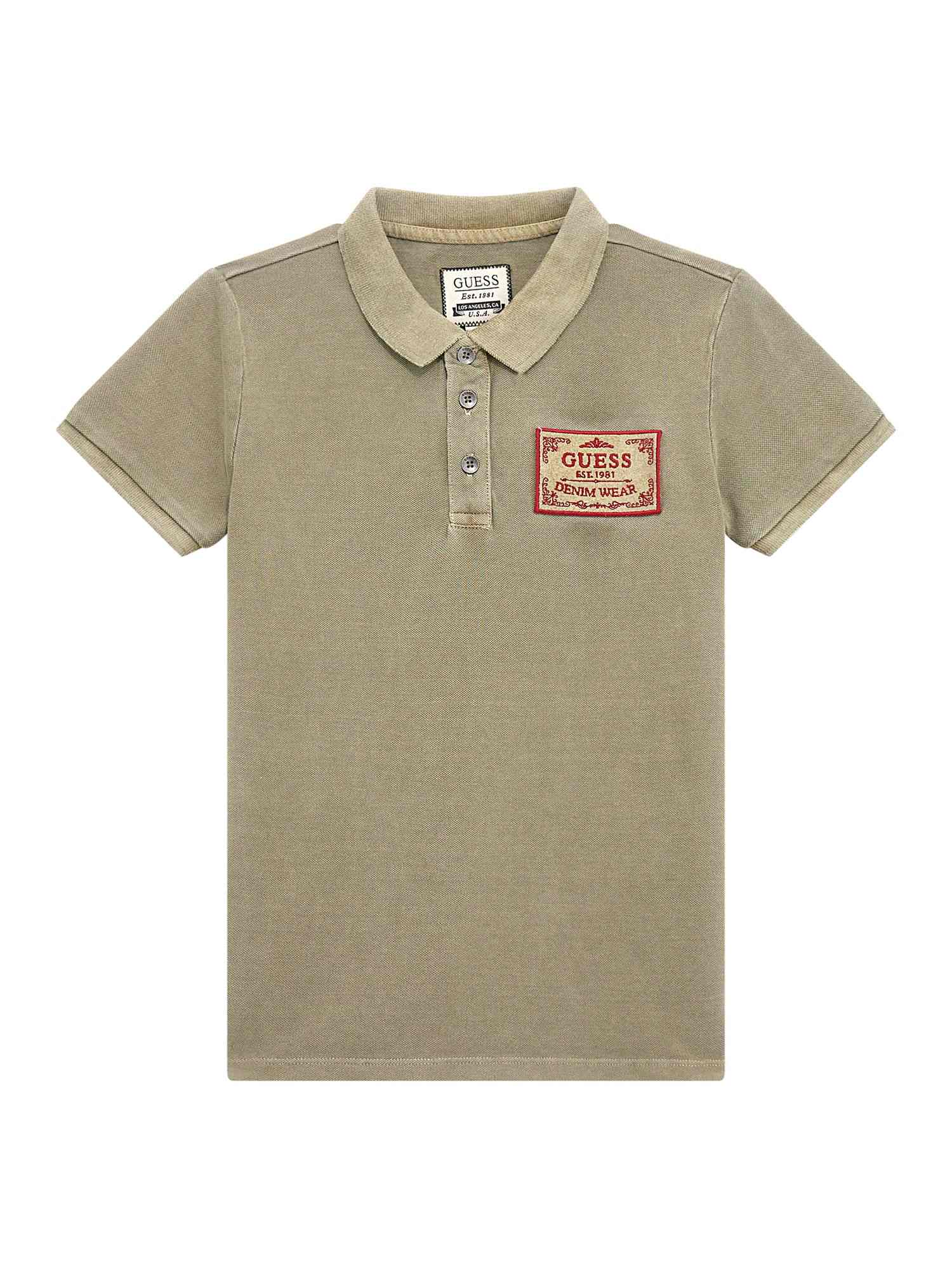 GUESS Green Stone Cotton Kids Polo Regular Fit