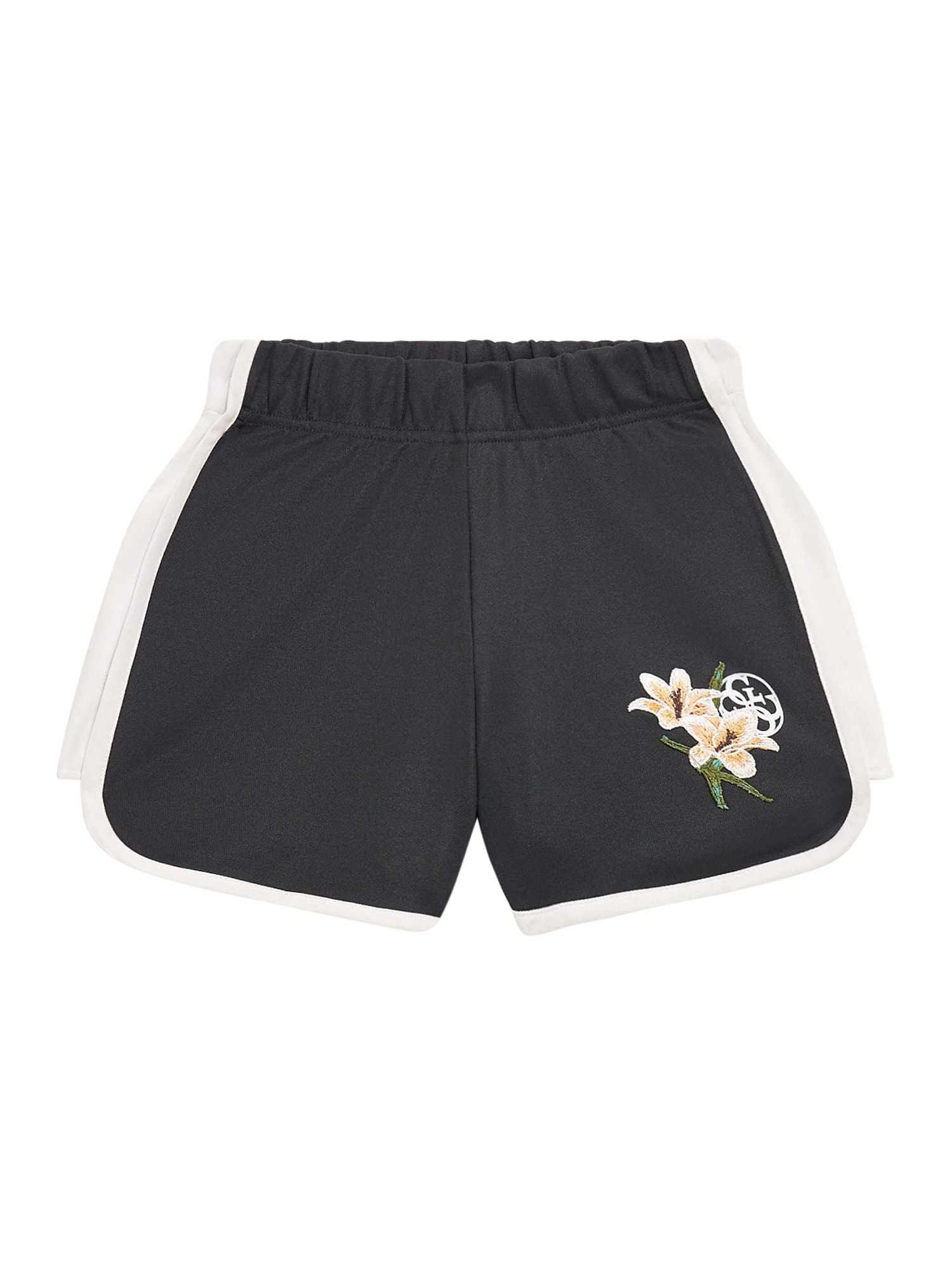 Black Embroidered Shorts