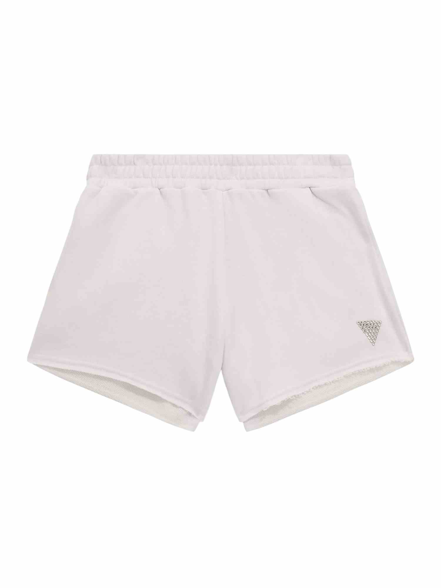White Solid Shorts