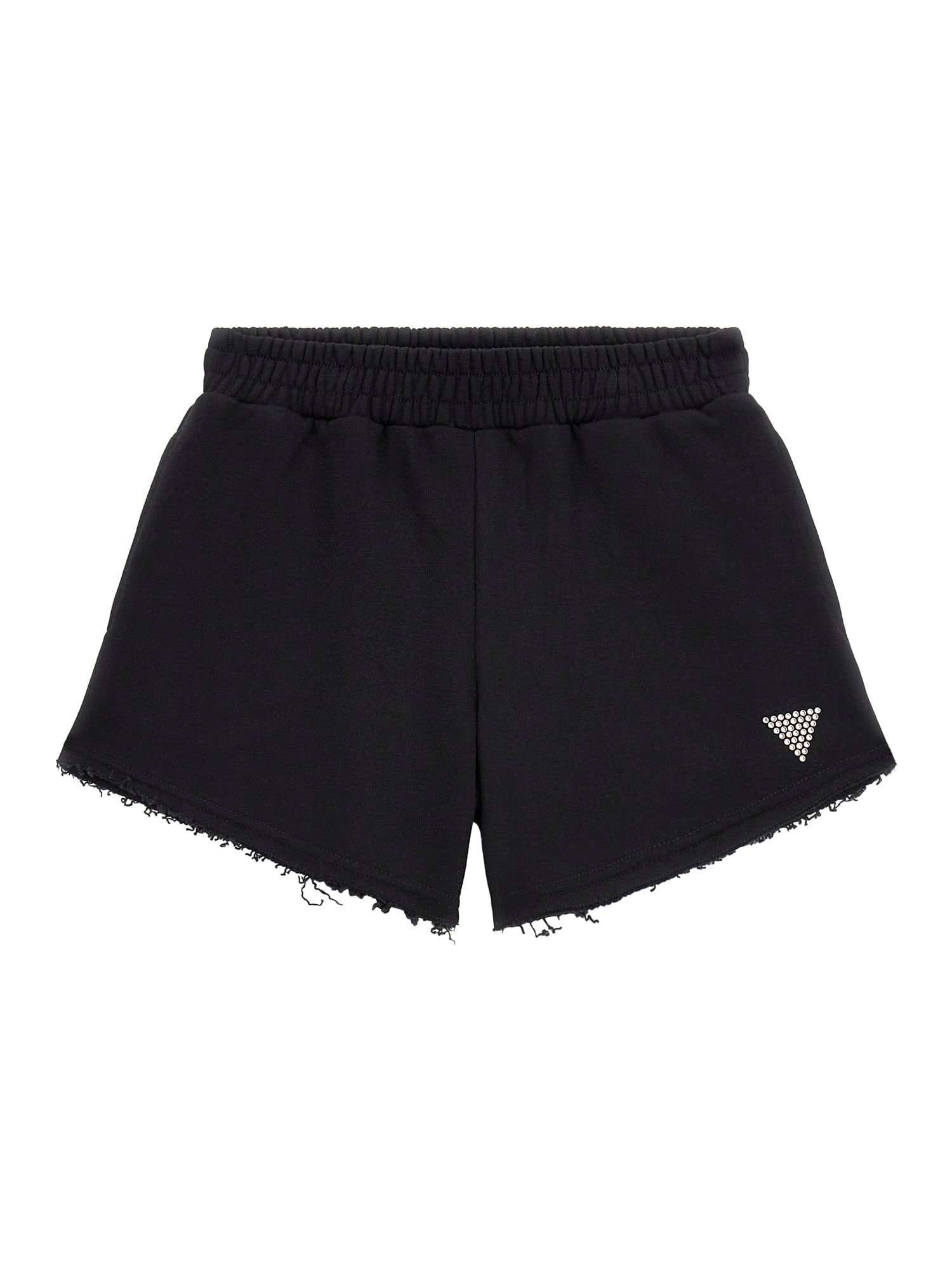 Black Solid Shorts