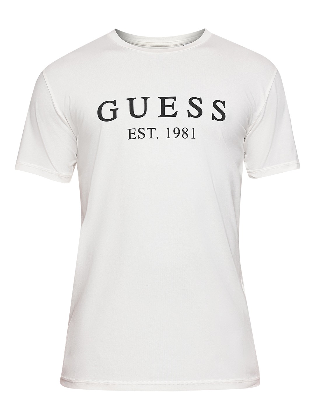 White Printed Round Neck T-Shirt