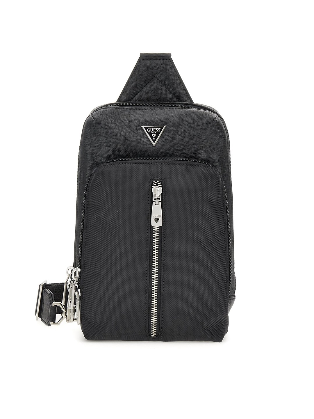 Lugano Black Solid Backpack