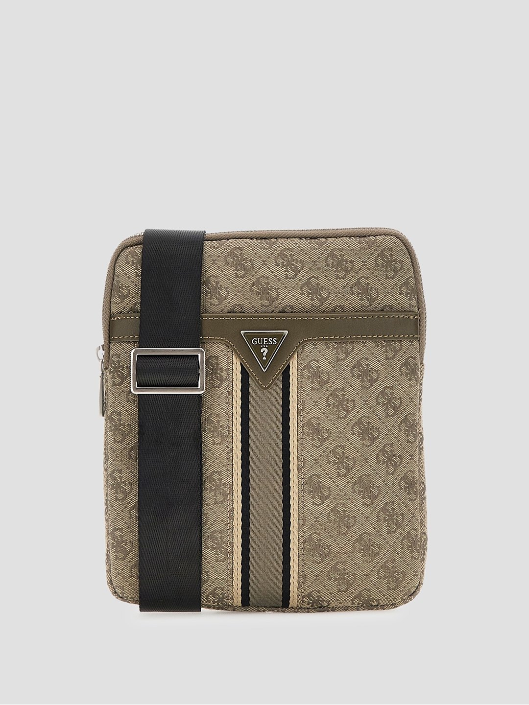 Milano Compact Green Self Design Crossbody Bag