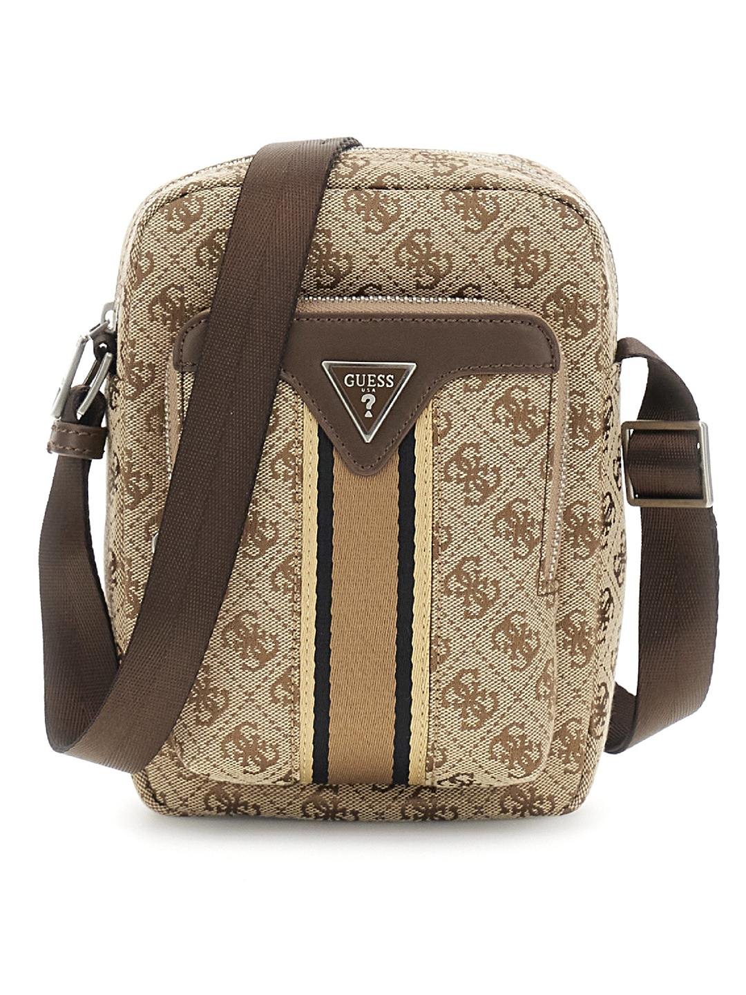 Milano Beige Self Design Crossbody Bag