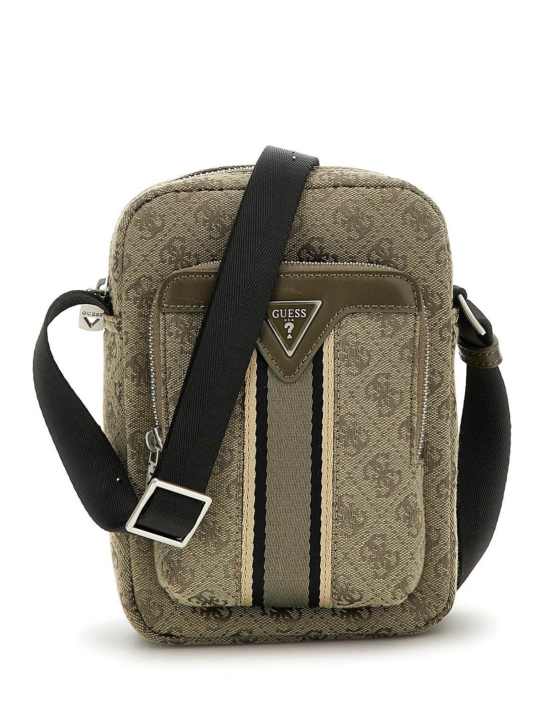 Milano Green Self Design Crossbody Bag