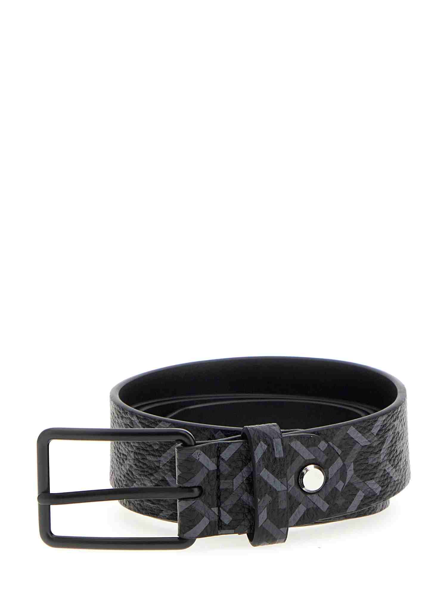 Bucarest Reversible Black Printed Reversible Belt