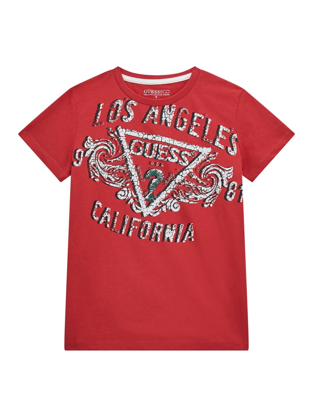 Cardinal Red Pure Cotton Printed T-Shirt