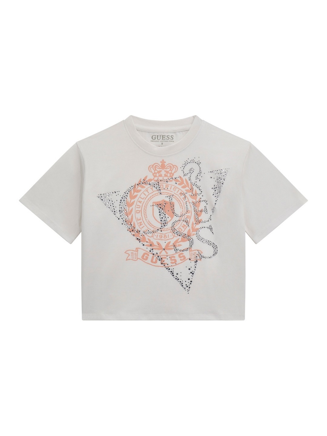Pure White Cotton Blend Embellished T-Shirt